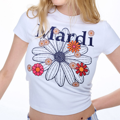 CROPPED TSHIRT FLOWERMARDI BLOSSOM