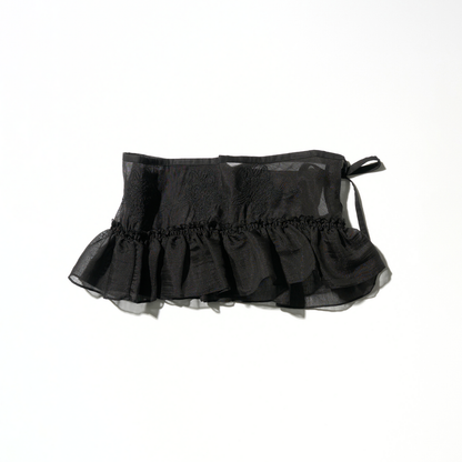 Peekaboo Micro Sheer Skirt Raw