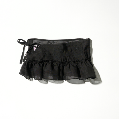 Peekaboo Micro Sheer Skirt Raw