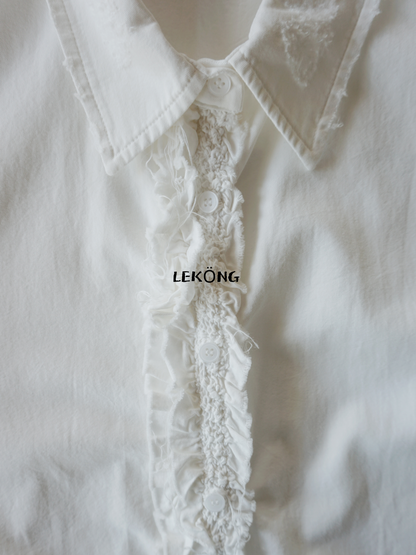 Rough Frill Cotton Shirt