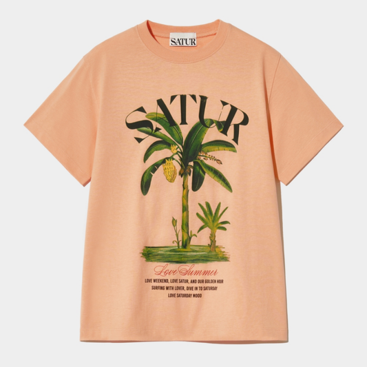 (W) Banana Tree Graphic T-Shirt