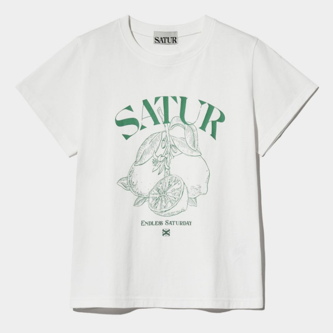 (W) Capri Citron Drawing Summer Graphic T-Shirts