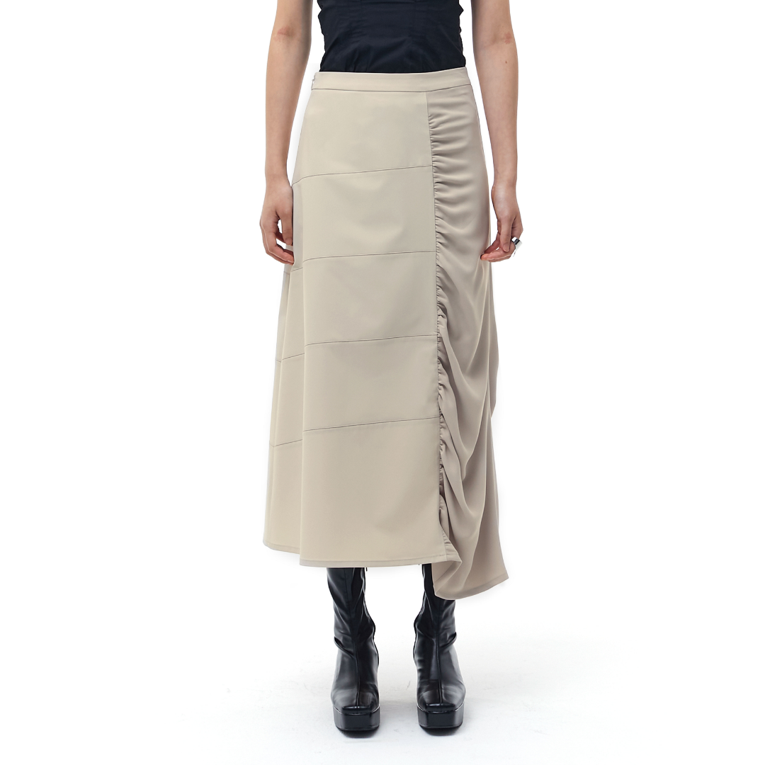 Shirring Panel Skirt