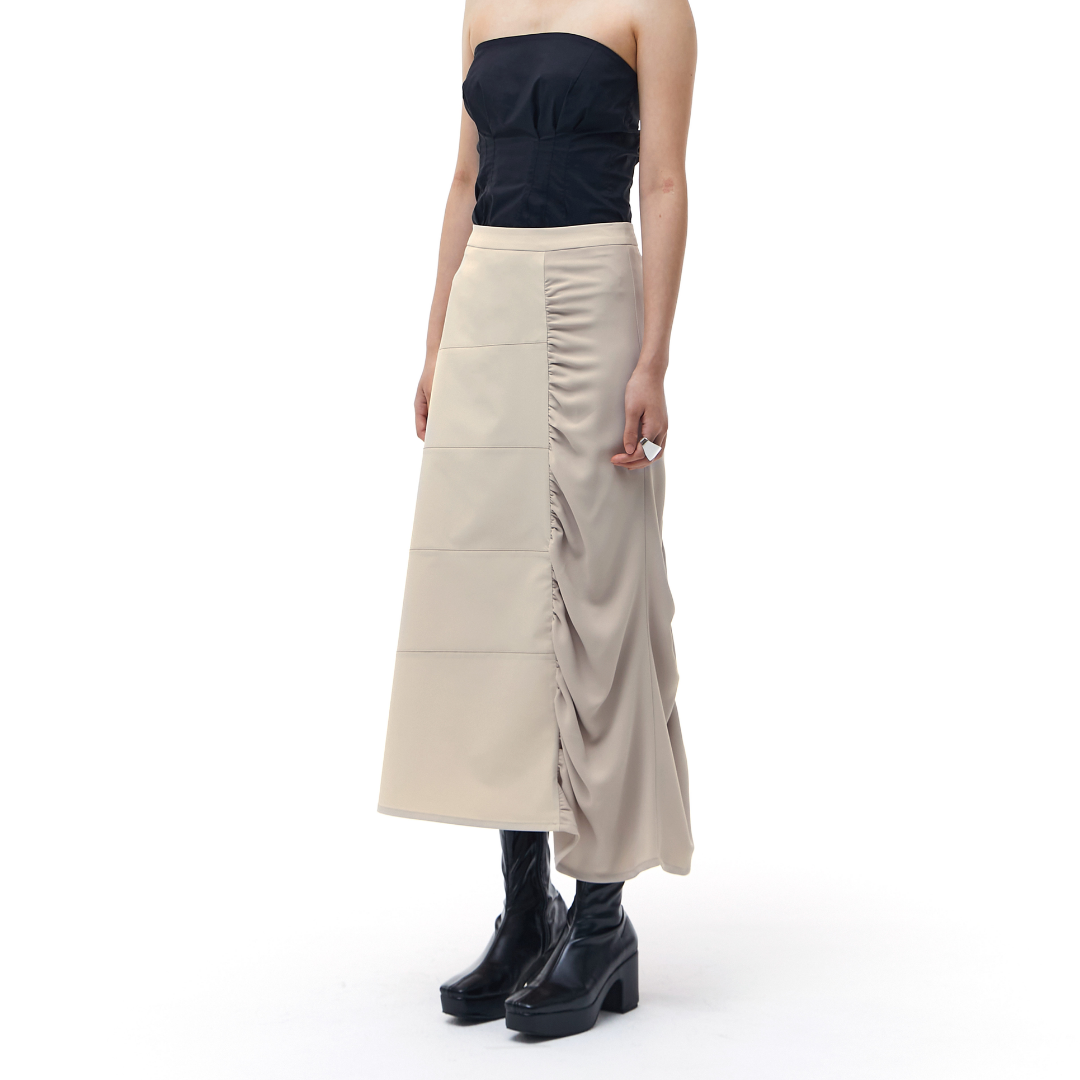 Shirring Panel Skirt