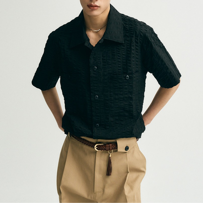 OVER-FIT RIPPLE HALF SHIRT