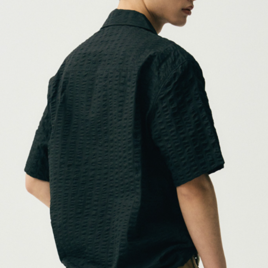 OVER-FIT RIPPLE HALF SHIRT