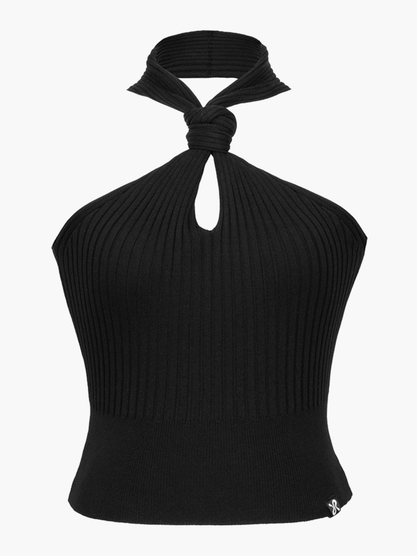 KNIT HALTER NECK TOP