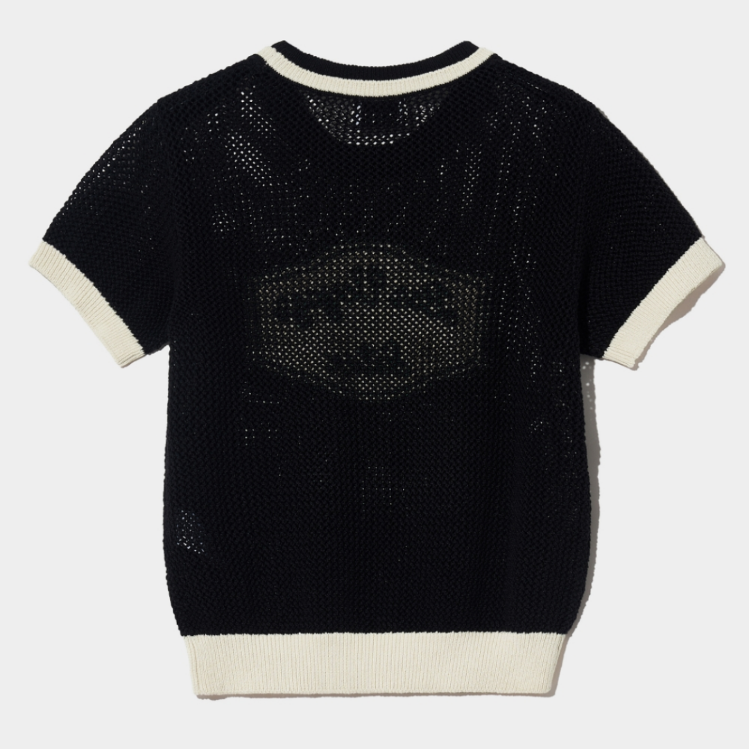 (W) Bon Voyage Artwork Logo Crew Neck Half Knit