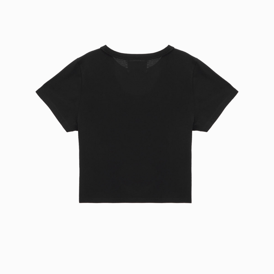 LOGO CROP TOP IN BLACK