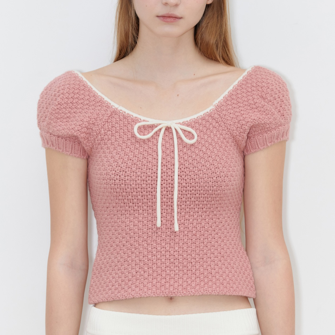 Puff Half Knit Top