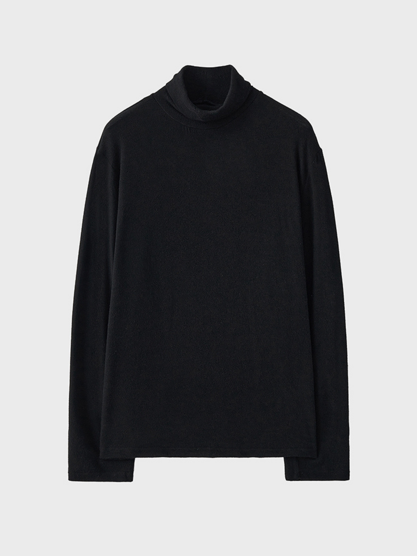 WOOL SILKY ROLL NECK T-SHIRT