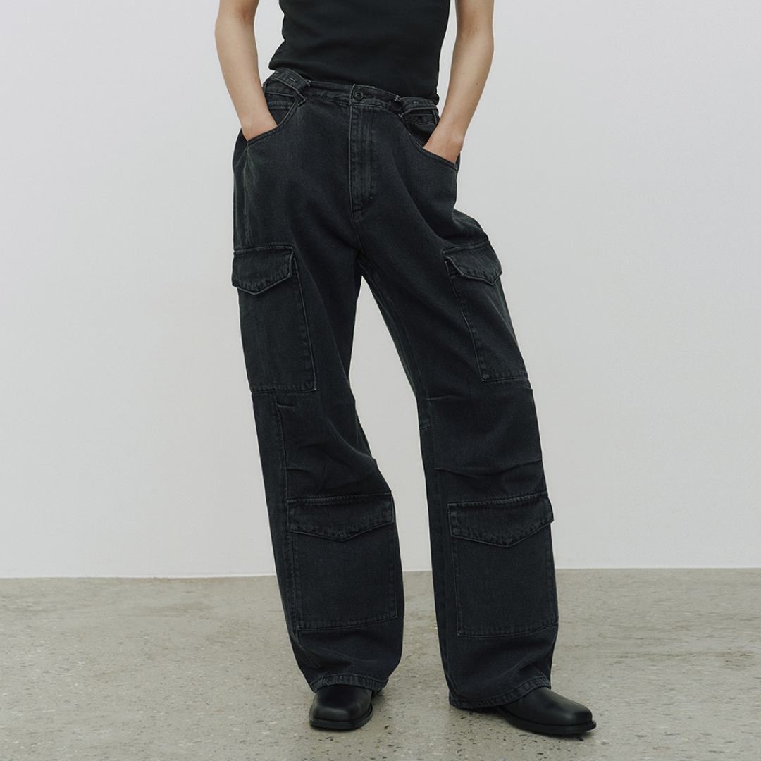 UTILITY WIDE DENIM PANTS