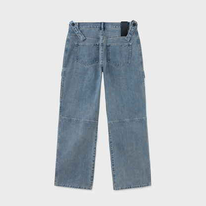 UTILITY CARGO WIDE DENIM PANTS