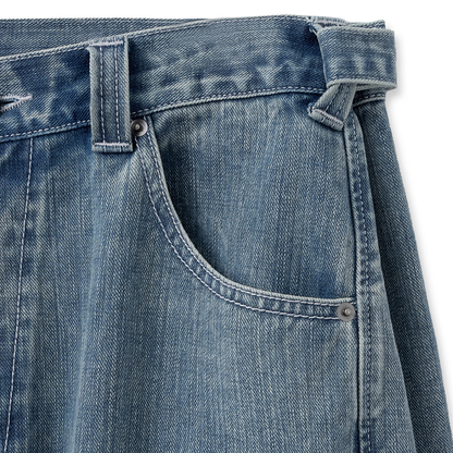 UTILITY CARGO WIDE DENIM PANTS