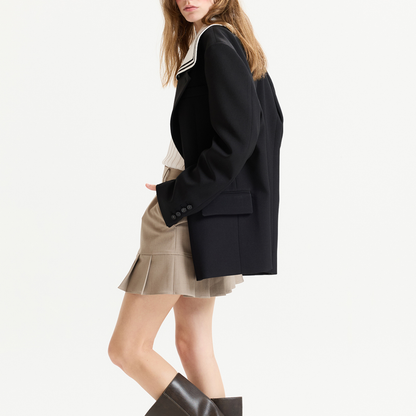 Oversized Sailor Collar Jacket