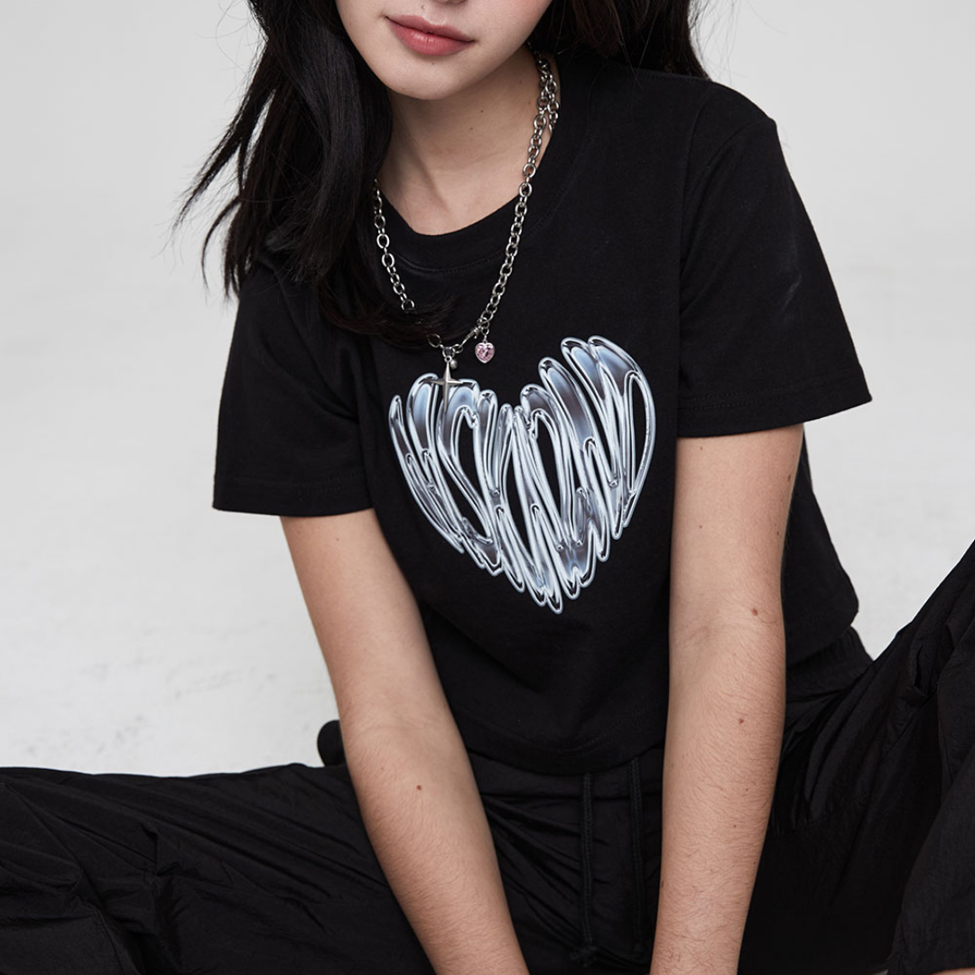 MSKN2ND CHROME HEART CROP T-SHIRT