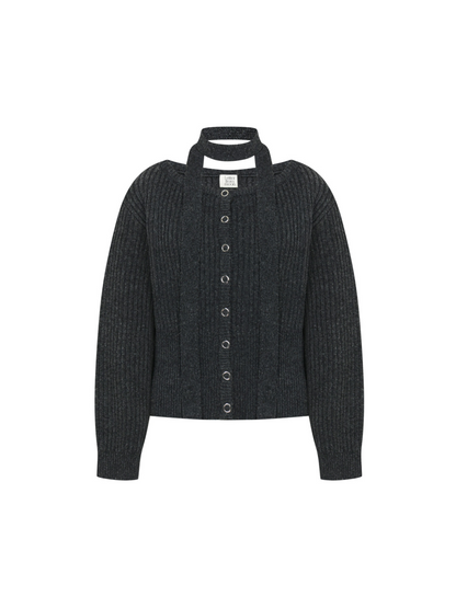 Sonnet Boat-neck Wool Cardigan