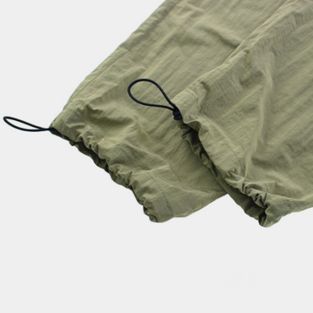 Shirring nylon cargo pants