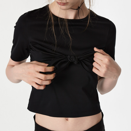 KNOTTED SLIM T-SHIRT