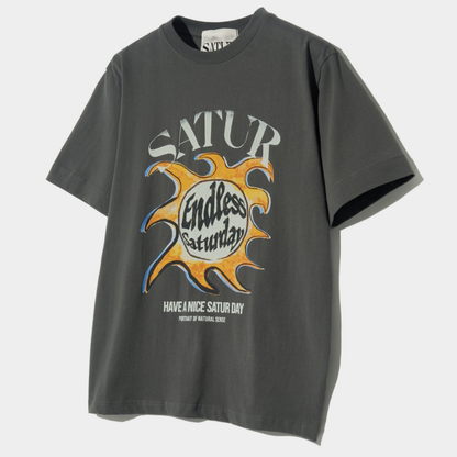 (M) Sun Retro Graphic T-Shirts