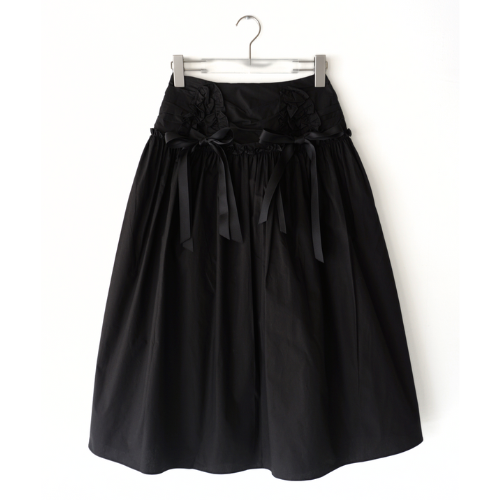 Frill Ribbon Long Skirt