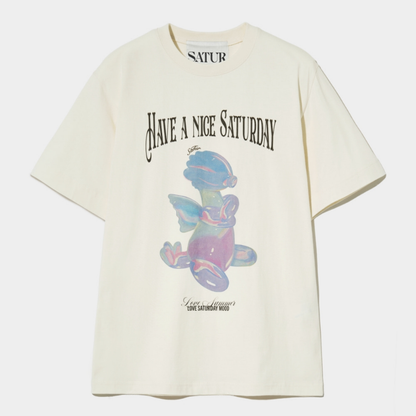 (M) Blue Dragon Balloon Graphic T-Shirt