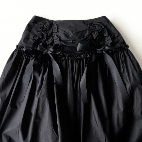 Frill Ribbon Long Skirt