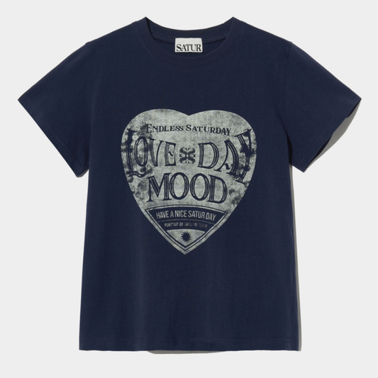 (W) Saturday Retro Mood Graphic T-Shirts