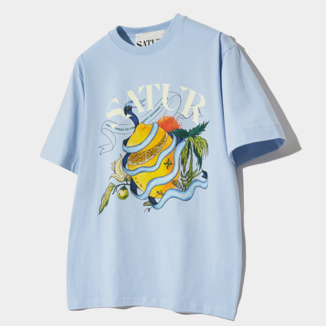 (M) Ribbon Citron Graphic T-Shirt