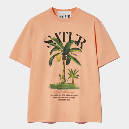 (M) Banana Tree Graphic T-Shirt