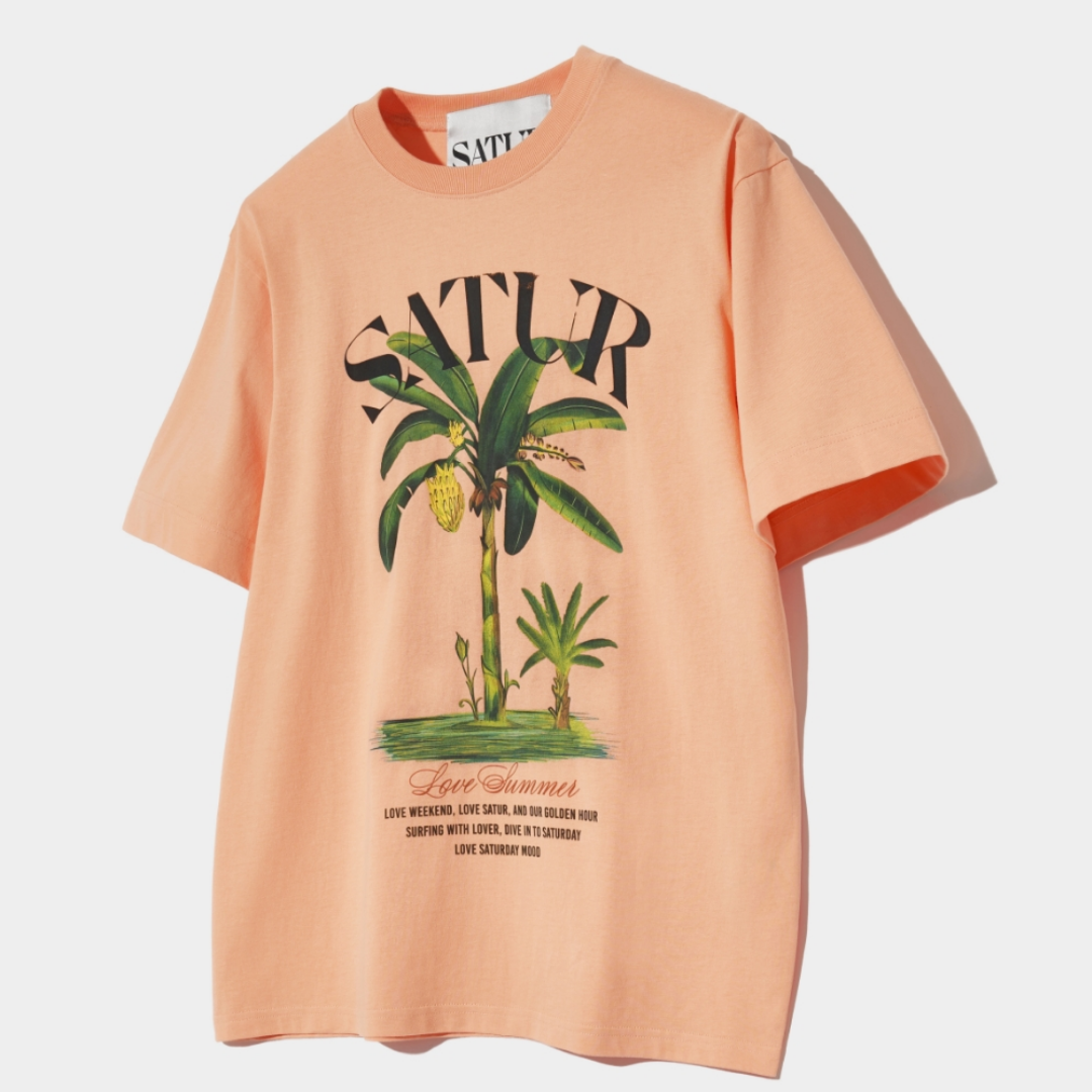 (M) Banana Tree Graphic T-Shirt