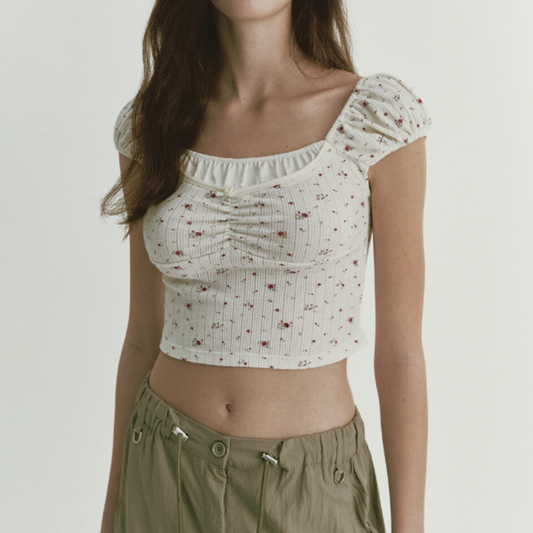 SATIN RIBBON CROP T