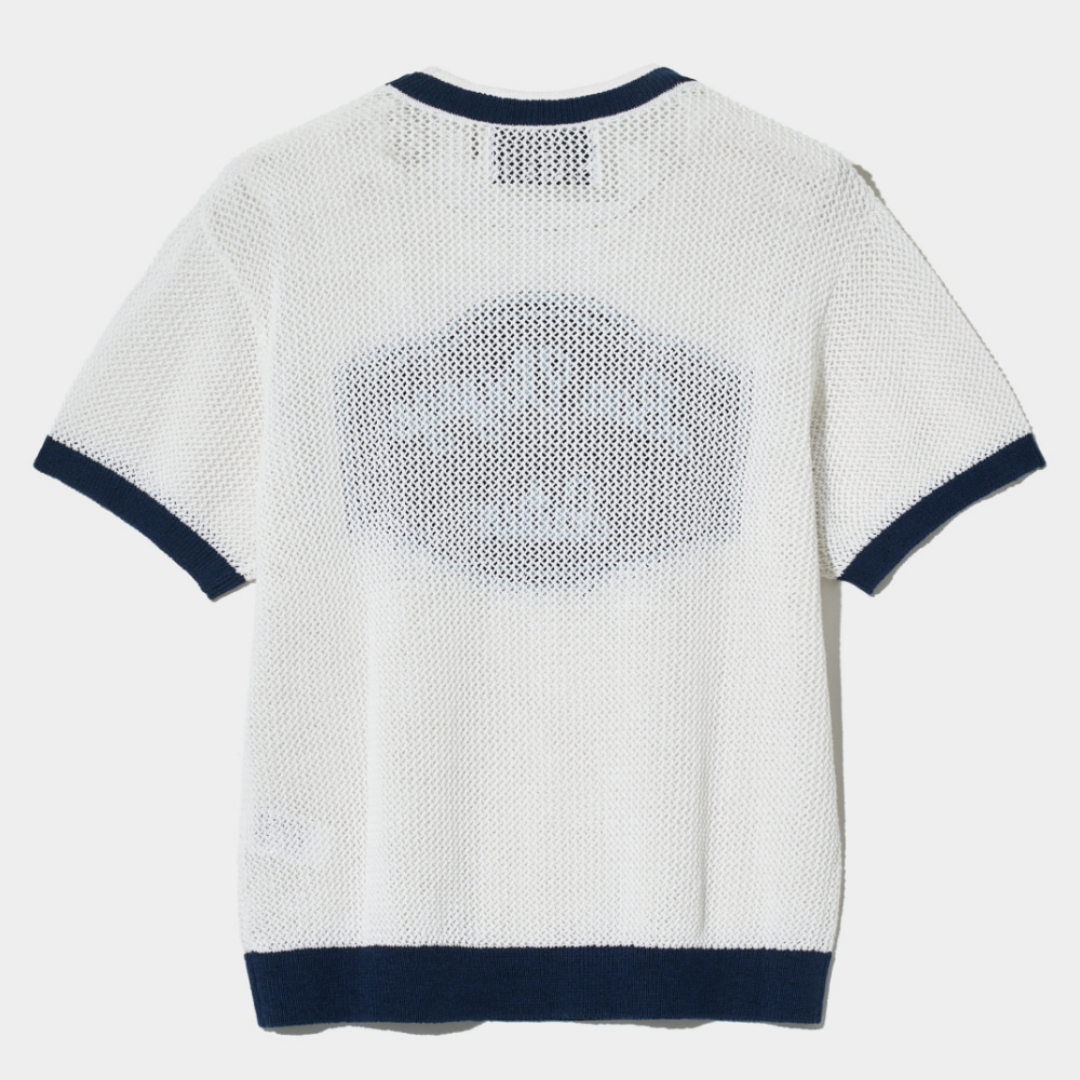 (M) Bon Voyage Artwork Logo Crew Neck Half Knit