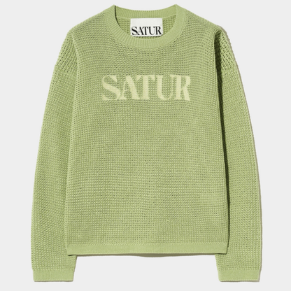 Logo Embroidery Crew Neck Knit