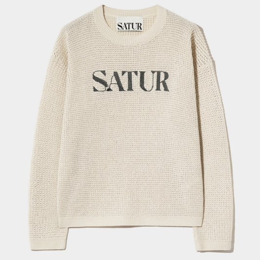 Logo Embroidery Crew Neck Knit