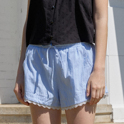 Cozy Lace Banding Shorts