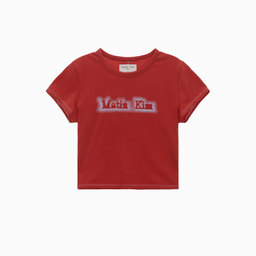 MATIN SHADE LOGO CROP TOP IN RED