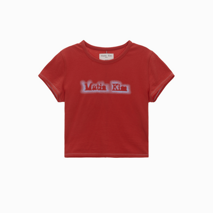 MATIN SHADE LOGO CROP TOP IN RED