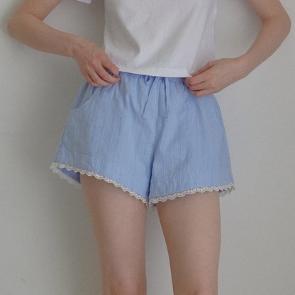 Cozy Lace Banding Shorts