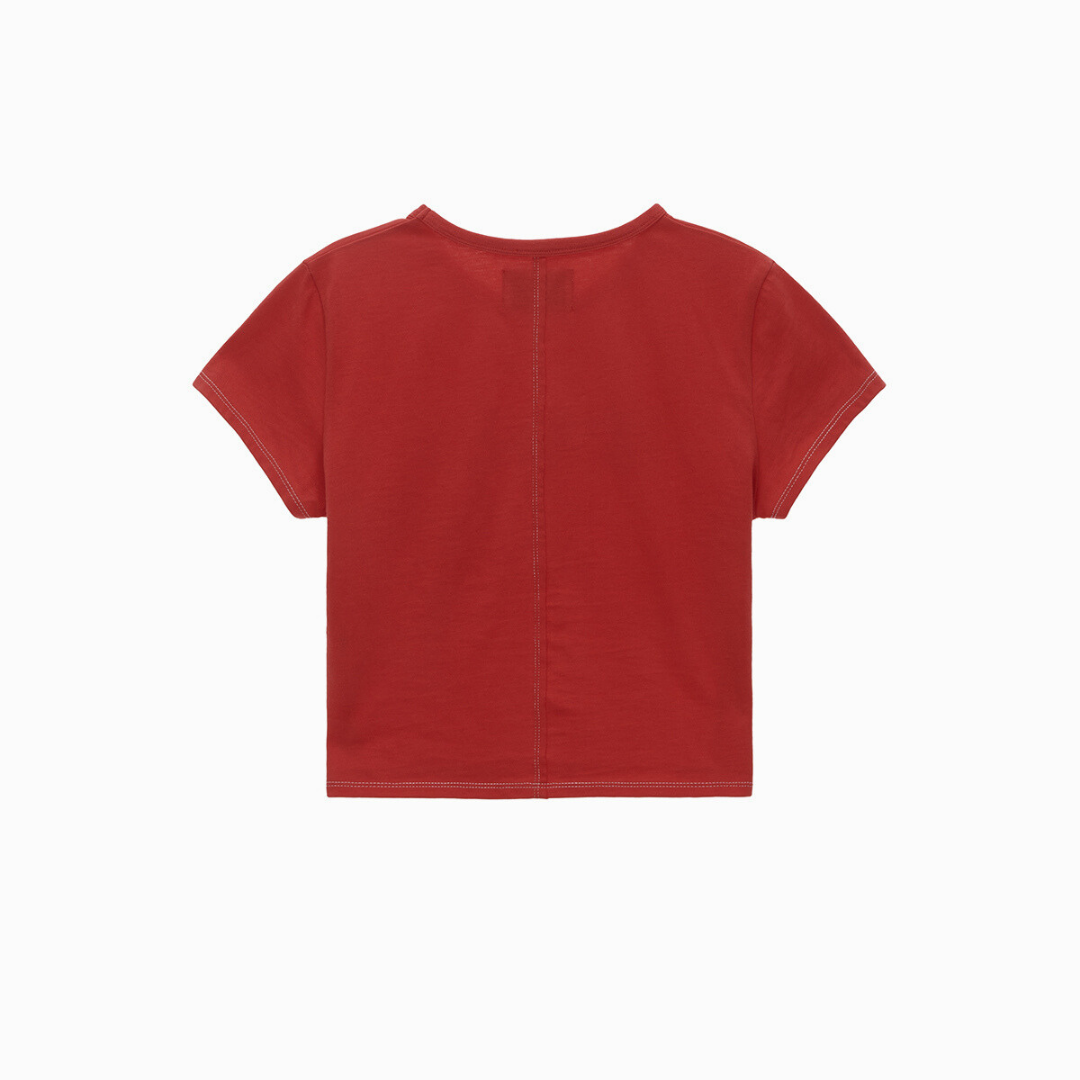 MATIN SHADE LOGO CROP TOP IN RED