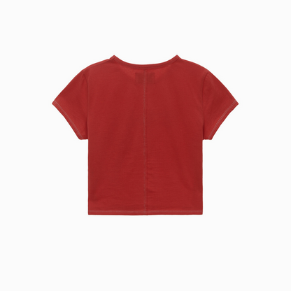 MATIN SHADE LOGO CROP TOP IN RED