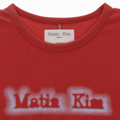 MATIN SHADE LOGO CROP TOP IN RED