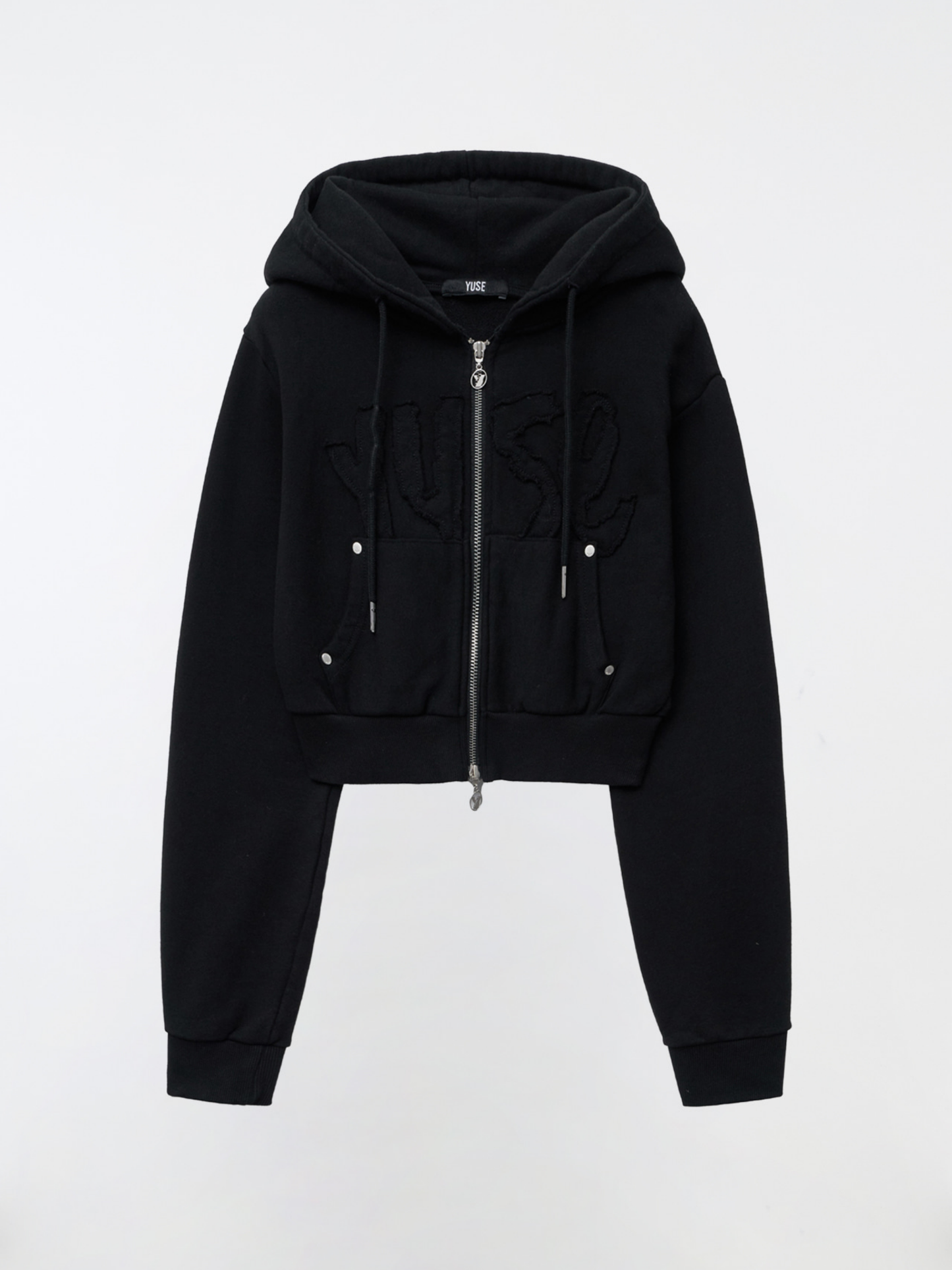 LOGO PATCH HOODIE ZIP-UP TOP