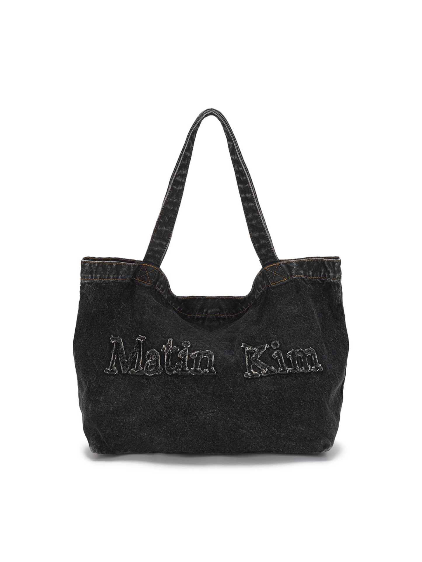 LOGO WASHED DENIM TOTE BAG