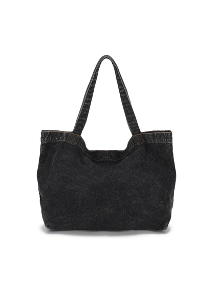 LOGO WASHED DENIM TOTE BAG