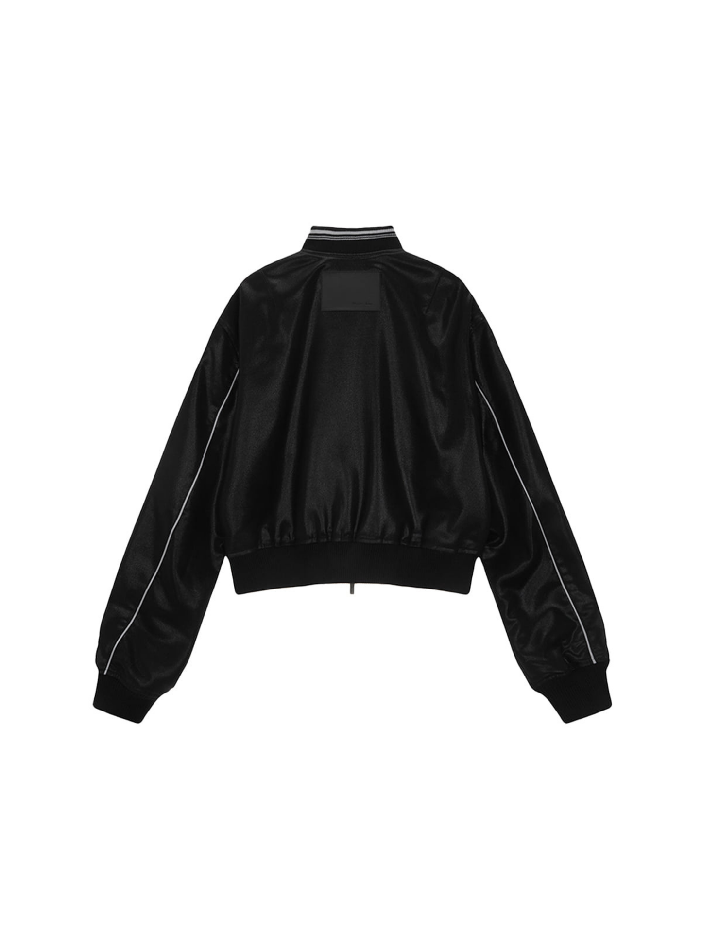 LEATHER BASEBALL CROP JUMPER FOR WOMEN