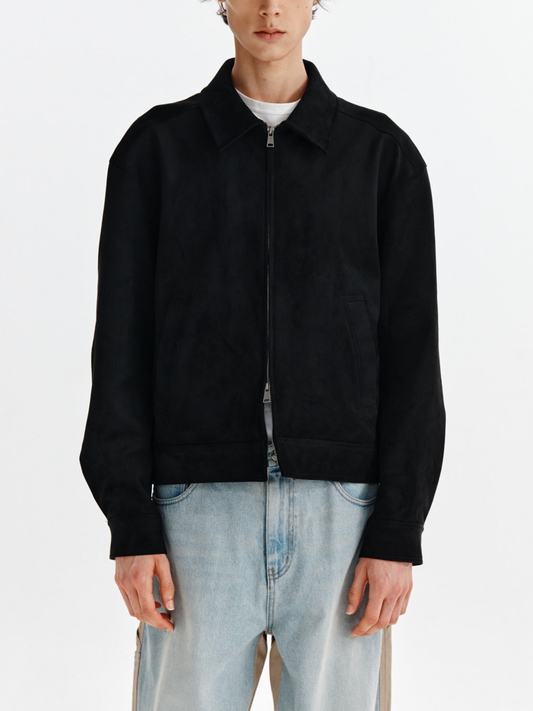 BACK LOGO SUEDE BLOUSON JUMPER FOR MEN