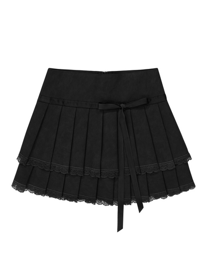 Clare Vegan Leather Pleated Skirt