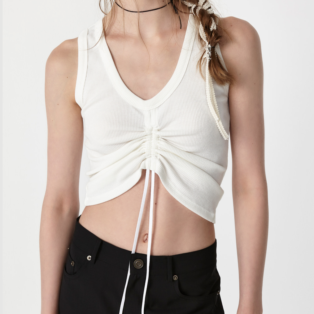 SHIRRING STRAP SLEEVELESS