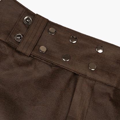 LOW-RISE VINTAGE LEATHER SKIRT